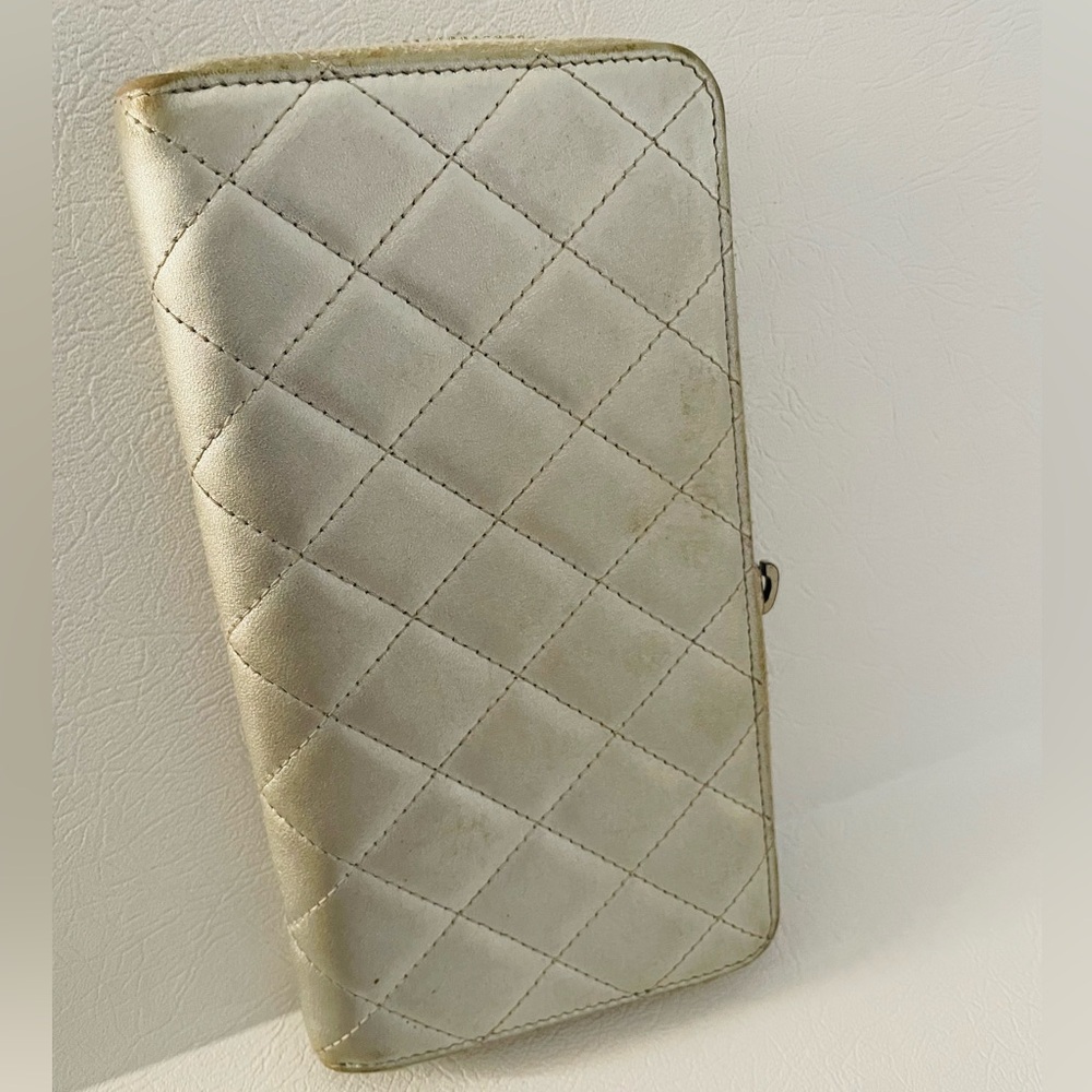 Chanel Quilted Silver Wallet - Picture 12 of 13